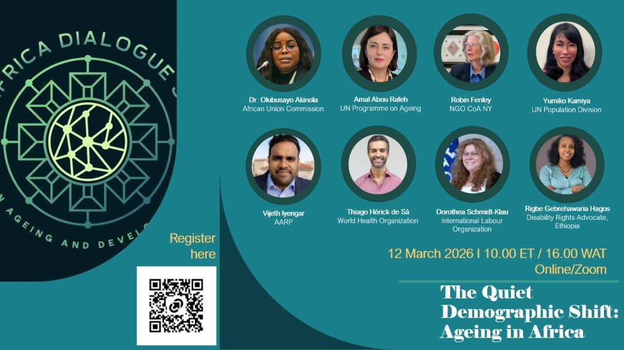 Flyer for session 1: The Quiet Demographic Shift: Ageing in Africa